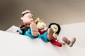 Popeye & Co. keep watch over our hallway Popeye & Co. keep watch over our hallway